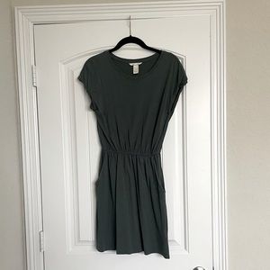 H&M Basic Olive Green Dress